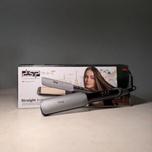 hair straightener black + hair serum